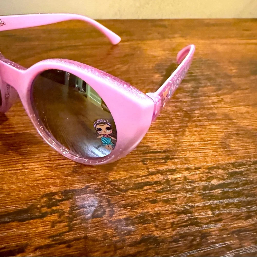 LOL Dolls Girls Pink Glitter Sunglasses